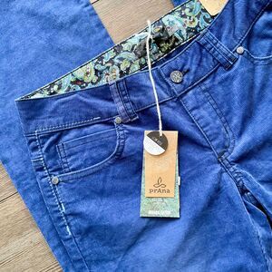 Prana Canyon Corduroy Pants Women's 6 30x35 Purple Organic Cotton Stretch NWT